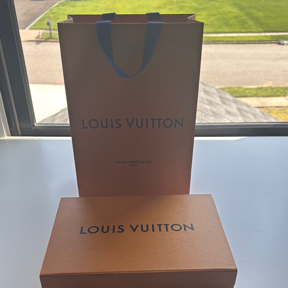 Louis Vuitton Brown Gift Bag and Box